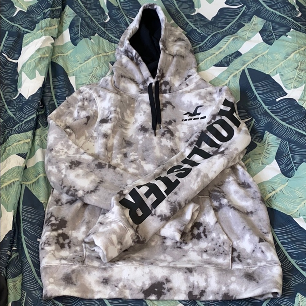 Gray tie dyed hoodie